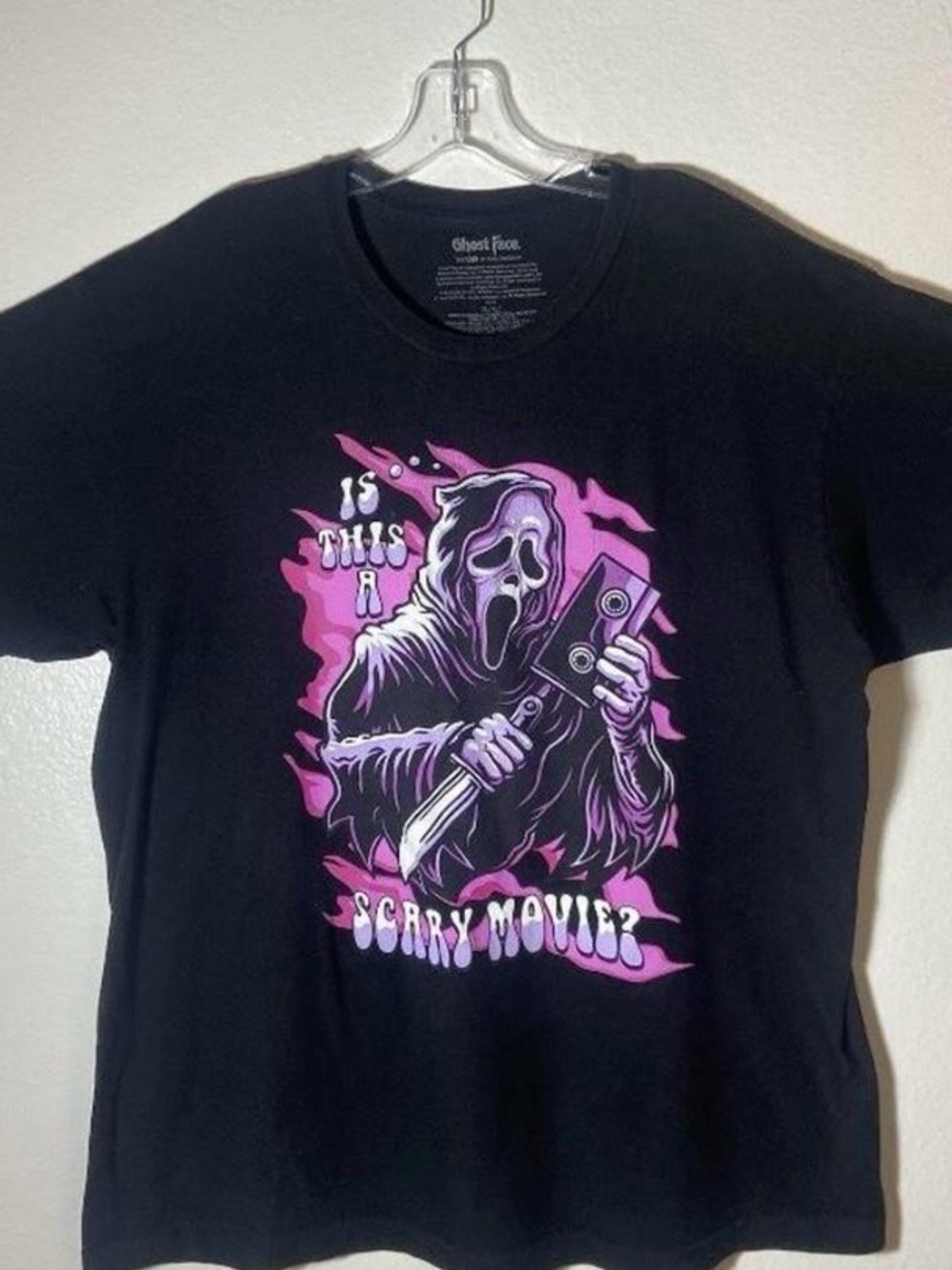 Men’s Black Graphic Tee - "Is This A Scary Movie?"